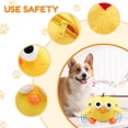 thumbnail image 4 of Moving Interactive Usb Rechargeable Cute Yellow Cartoon Chick Plush Dog Toy, Smart Squeaky Music Bouncing Washable Plush, For Dogs Puppies And Big Kids Teens As Engaging Playmate, 4 of 7