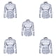 thumbnail image 1 of Qarigey Camisa transpirable para hombre Satén con mangas largas - Trabajo Boda o hogar Camisa para hombre Manga larga formal Grande gris claro Type2 NO2, 1 of 6