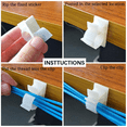 thumbnail image 5 of Viaky Nylon Cable Clips 60 Pcs, Adjustable Cord Clip Strong Adhesive Wire Management Wall Wire Holder Cable Organizer For Desk Office Home Car (Black And White), 5 of 9