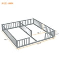thumbnail image 7 of Miniyam Wood Twin Size Double Floor Bed with Guardrails for Toddler, Gray, 7 of 7