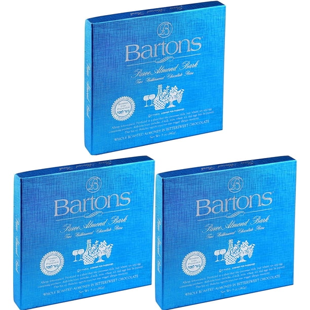 Bartons Parve Almond Bark, Kosher For Passover, Bittersweet Chocolate