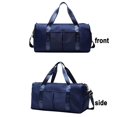 thumbnail image 3 of White Petate, petate deportivo para gimnasio con bolsillo mojado y compartimento para zapatos, bolsa de viaje para fin de semana, 3 of 5