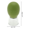 thumbnail image 2 of Unique Bargains 1 Pc Convenient Cupping Facial Tools for Beauty Parlor Green Silicone Glass, 2 of 5