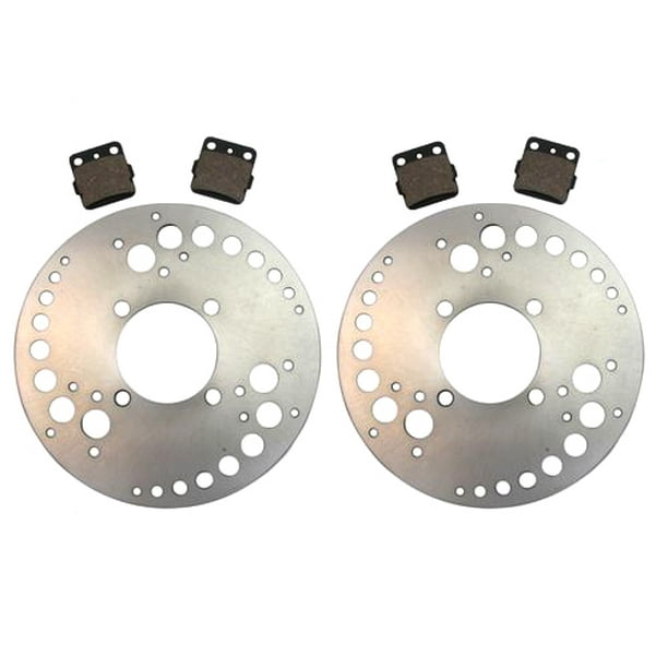 Both Front Disc Brake Rotors & Brake Pads 19982001 for Yamaha Grizzly