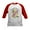 Red/White, variant on - Mardi Gras Flamingo Baseball Jersey - Kids Cotton Baseball Jersey, 3/4 Sleeve Shirt