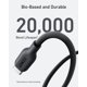 thumbnail image 3 of Cable USB C a USB C Anker negro fantasma de 240 W para iPhone, MacBook Pro, iPad y Samsung Galaxy, 3 of 7