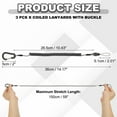 thumbnail image 2 of Uxcell Coiled Lanyards with Buckle Retractable Safety Ring and Quick Release Detachable Buckle for Fishing Equipment Black 59 Inch, 2 of 7