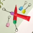 thumbnail image 6 of Osdhezcn Pack Of 5 Lip Gloss Keychain Caps Bag Hanging Ornament For Easy Makeup On The Go, 6 of 7