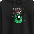 thumbnail image 3 of The Nightmare Before Christmas - Frightfully Festive Wreath - Juniors Cropped Pullover Hoodie, 3 of 5