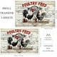 thumbnail image 2 of Juego de 3 calcomanías de granja para muebles y manualidades, 6x12 pulgadas, diseño de gallo y gallina, adhesivos para muebles, pegatinas de transferencia de alimento para aves de corral., 2 of 9
