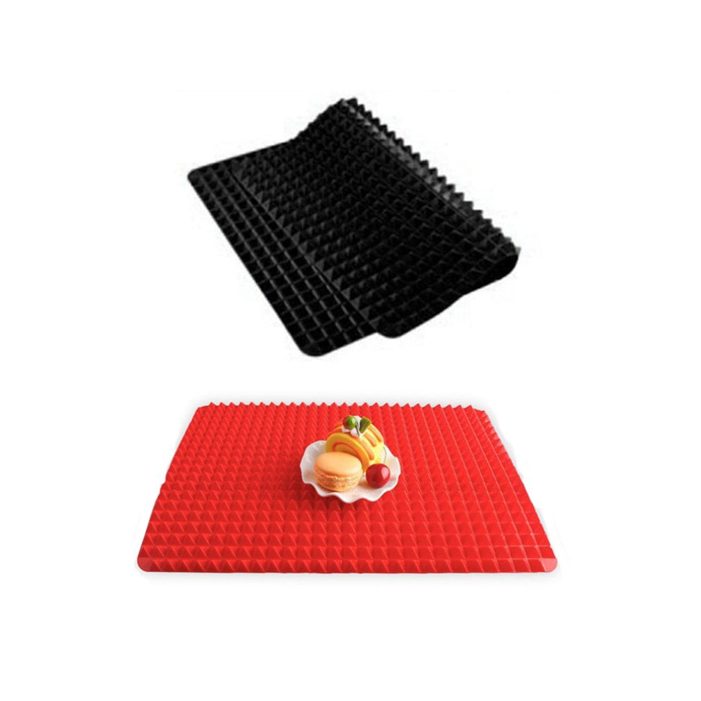 Red BBQ Bakeware Silicone Baking Mats Microwave Oven Baking Tray Sheet Supplies 