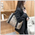 thumbnail image 5 of Stylish Puffer Tote Bag for Women, Soft Waterproof Tote Bag, Plaid Shoulder Bags Quilted Bags Down Padding Handbags, Trendy Shopping Handbags High Capacity, 5 of 5