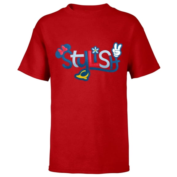 Disney Mickey and Friends Minnie Mouse Stylish - Short Sleeve T-Shirt for Kids - Customized-Red