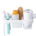 thumbnail image 3 of Kohagoki Hands Free Hair Dryer Holder Storage Box Curling Iron Shelf For Bathroom Organizer Storage Rack Bathroom Accessories Set Home, 3 of 7