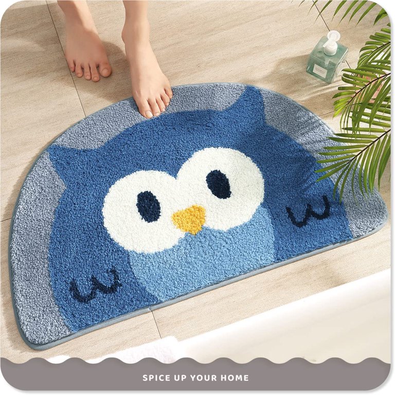 Bath Mat Non-Slip Bathroom Rug Microfiber Plush Shaggy Mat Home