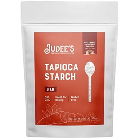 Judee’s Tapioca Starch 3 lb - Non-GMO Gluten-Free and Nut-Free - Great for Gluten-Free Baking Cooking Thickening and Making Boba