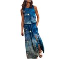 thumbnail image 2 of LOVZFMLL Robes Femmes Été Mode Sans Manches Col en V Robe Pull, 2 of 5
