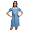 thumbnail image 1 of Moomaya Chemise de Nuit d'Allaitement à Col Rond pour Femmes, Manches Courtes Imprimées, 1 of 5