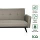 thumbnail image 2 of Sofá Cama Reclinable 3 Personas Sillón Minimalista 2 Posiciones Kingshouse beige 1, 2 of 8