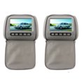 thumbnail image 1 of Sonew Car DVD Player Headrest ，2pcs 7 In HD Car Headrest LCD Video Player With Zipper Closure Cover Remote Control MP5 Display Car MP5 Player Gray, 1 of 8