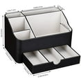 thumbnail image 2 of Organizador de maquillaje KINGFOM Leather con cajón para tocador negro, 2 of 9