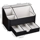 thumbnail image 2 of Organizador de maquillaje KINGFOM Leather con cajón para tocador negro, 2 of 9