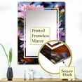 thumbnail image 3 of Designart "Forest Elegance Pink Mums II" Mums Oversized Wall Mirror - Traditional Floral Living Room Wall Mirror - Multiple Color Options, 3 of 6