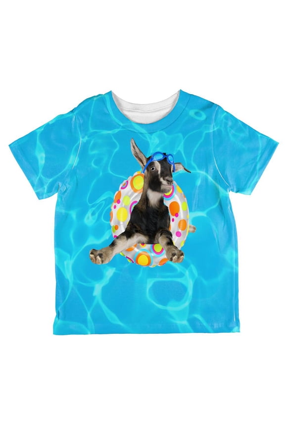 Whatever Floats Your Goat Boat Funny All Over Toddler T Shirt Multi 4T