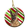 thumbnail image 1 of Candy Cane Holiday Christmas German Shepherd Ceramic Ornament, 1 of 1