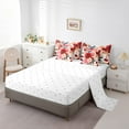 Girls Rose Bed in a Bag King Size Comforter Set 7 Pieces,Dahlia Bedding