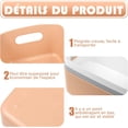 thumbnail image 3 of Contenedores de almacenamiento de plástico con cómodas asas portátiles, material PP de alta calidad, inodoro y no tóxico, apilables, ahorran espacio, colores elegantes y con estilo para soluciones de, 3 of 5