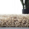 thumbnail image 5 of SAFAVIEH Atlantic Kennedy Solid Wool Shag Area Rug, Beige, 8' x 10', 5 of 10