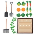 thumbnail image 1 of KAKOWELY 1 Set Mini Landscape Models Vegetable Field Scene Model Mini Farm Tool Models,3.54X"X3.54"X0.79", 1 of 4