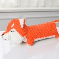 thumbnail image 4 of Juguete para perros de peluche, lindo dibujo animado para mascotas, juguete molar interactivo de dibujos animados, perro grande masculino, cachorro, juego, accesorios para mascotas, juguetes de sonido (zorro naranja) oso de fresa Electrónica, 4 of 5