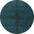 thumbnail image 1 of Ahgly Company Indoor Round Abstract Light Blue Modern Area Rugs, 4' Round, 1 of 4
