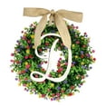 thumbnail image 2 of Clearance Wreath under $20,1PC Unique Last Name Year Round Front Door Wreath With Bow Welcome Sign Garland Creative 26 Letter Farmhouse Wreath For Front Door SummerAll Seasons Outside Hanger Dec, 2 of 4