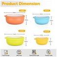 thumbnail image 6 of Walchoice 8-Piece Mixing Bowls with Airtight Lids, Plastic Wide Prep Bowls Nesting Bowl Set for Storage, Preparing, Freezer & Dishwasher Safe - Multiple Color, 6 of 7