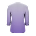 thumbnail image 6 of Womens Tops Dress Casual 3/4 Sleeve Shirts with Smocked Cuffs High Low Tops for Women Gradient Business Work Blouses, Purple, S, 6 of 7