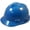 Blue, variant on MSA V-Gard Cap Style Hard Hats w/FasTrac III Suspensions and Handy Tote Bag - Blue