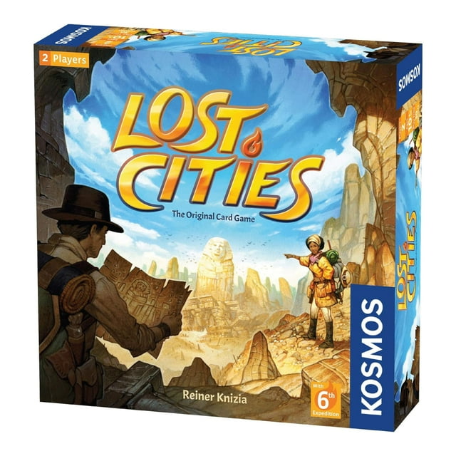 Juego de cartas Lost Cities 6th Expedition con tablero de juego de dos caras