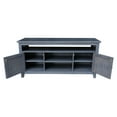 thumbnail image 5 of Solid Wood Entertainment / TV Stand with Open Shelves and 2 Doors in Gray, 5 of 10