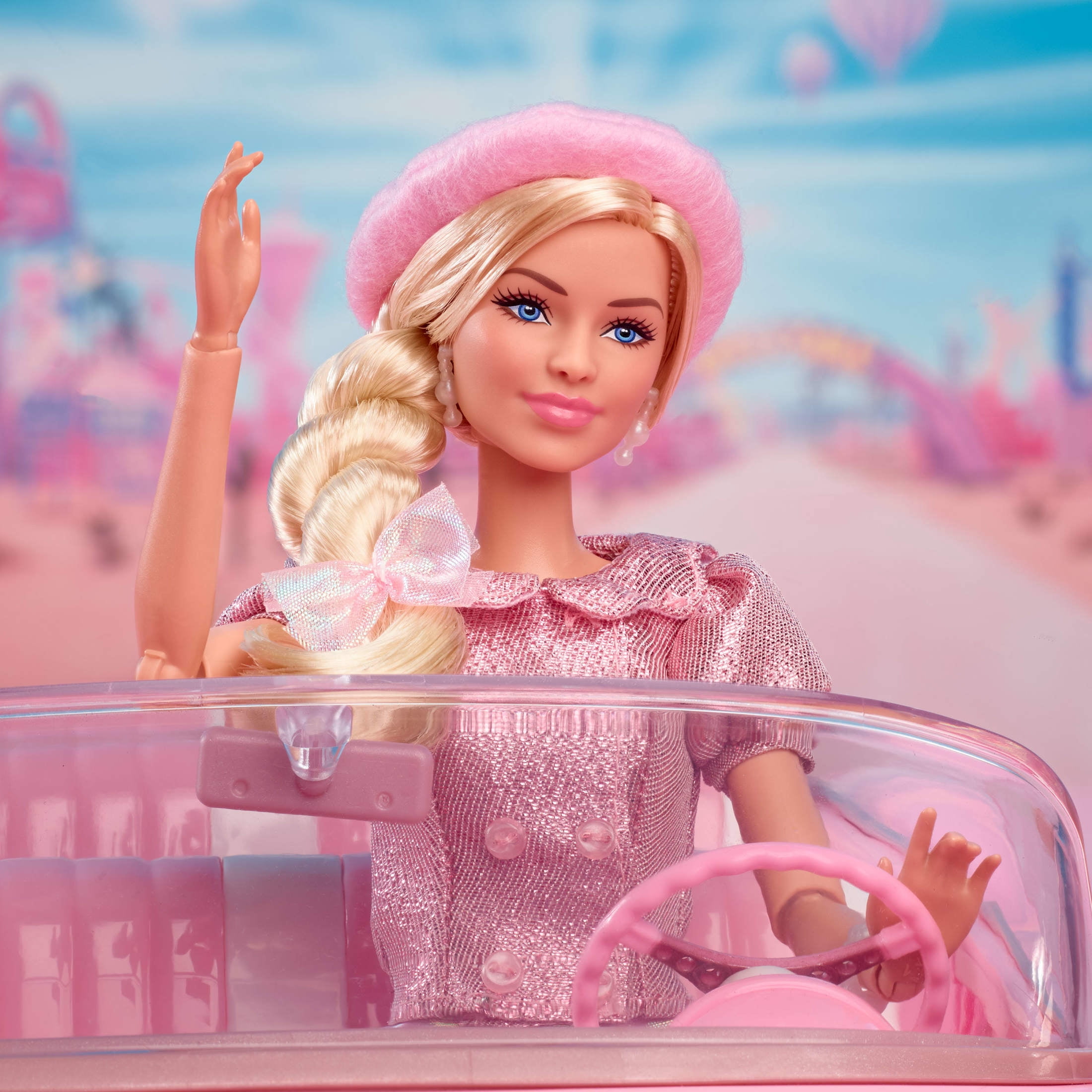 Barbie The Movie Doll, Margot Robbie as Barbie, Collectible Doll Wearing Pink Blouse & Skirt Set