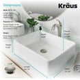 thumbnail image 5 of KRAUS Elavo 19-inch Modern Rectangular White Porcelain Ceramic Bathroom Vessel Sink and Spot Free Arlo Faucet Combo Set with Pop-Up Drain, Stainless Brushed Nickel Finish, 5 of 7