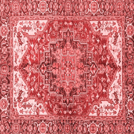 Ahgly Company Indoor Square Persian Red Traditional Area Rugs, 3' Square