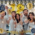thumbnail image 4 of AYUQI 18th Birthday Decorations Men Blue Gold Happy 18th Birthday Banner, 18th Birthday Balloons, Navy Blue Gold Latex Balloons Party Decorations Confetti Balloons for 18 Birthday Party Supplies, 4 of 6