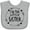 AC-Heather Grey, variant on Inktastic I'm the Little Sister Girls Baby Bib
