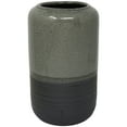 thumbnail image 2 of Benzara BM188828 Cylinder Shaped Ceramic Vase with Wide Opening, Small - Gray & Black - 9.5 x 5.75 x 5.75 in., 2 of 2