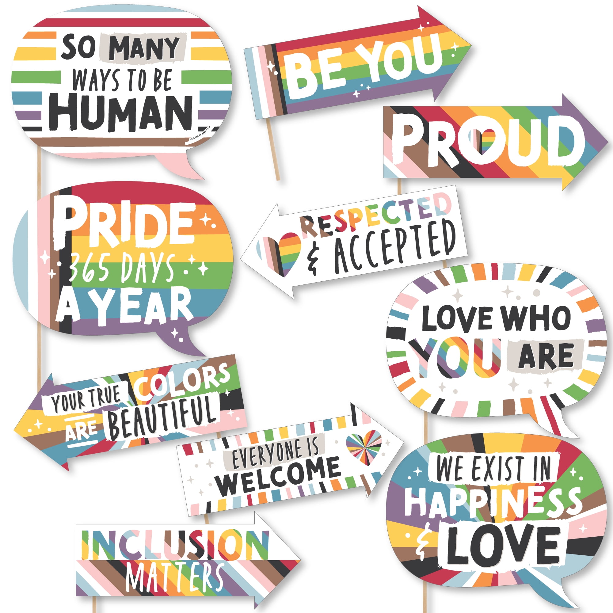 Big Dot of Happiness So Many Ways to Be Human Pride Party Photo Booth