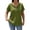 Army Green, variant on Womens Short Sleeve Zipper Shirts Summer Collared T Shirts Top Casual Loose Fit Blouses Going Out Tops Navy XXL