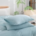 thumbnail image 2 of BESTOUCH Duvet Cover Set King 100% Washed Cotton Linen Feel Soft Chic Lightweight 3Pcs (Hushed Green, 104"x90"), 2 of 8